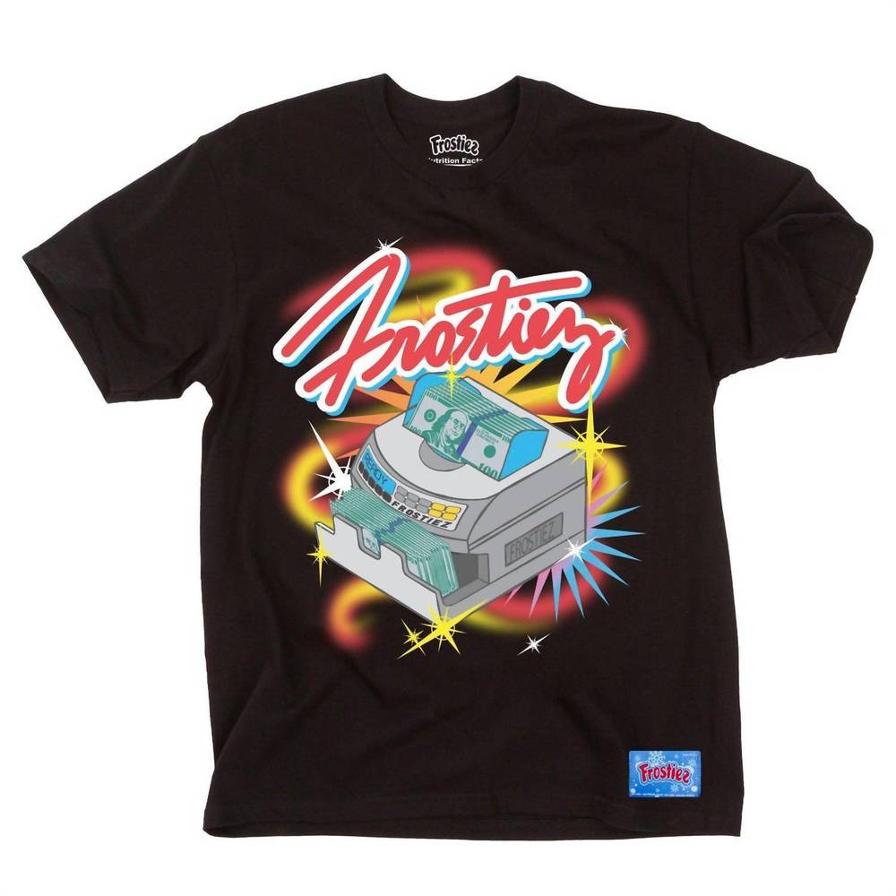 NEW FROSTIEZ men's money counter short sleeve tee in black